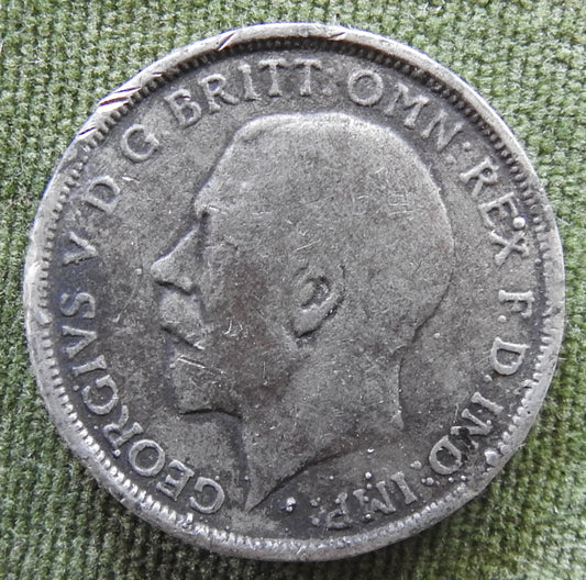 GB British UK English 1920 Florin KGV Silver Coin