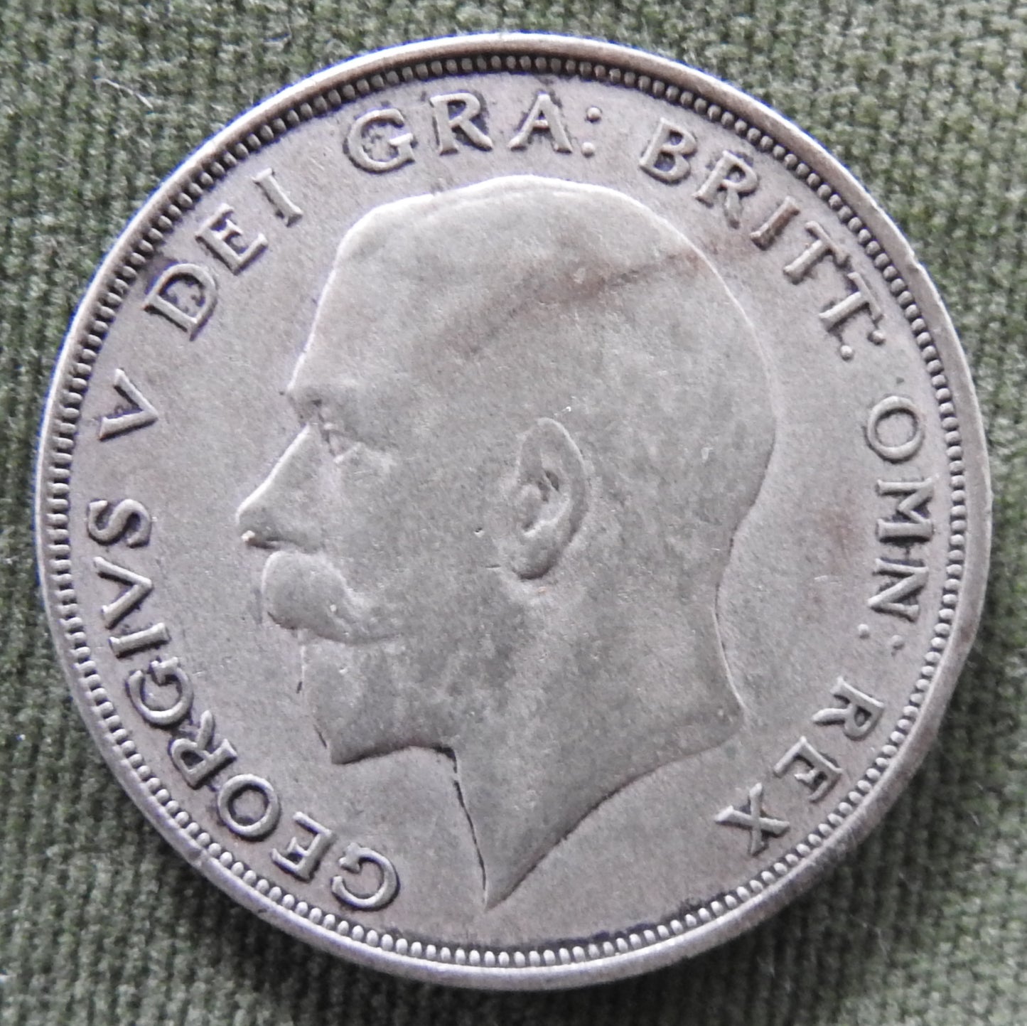 GB British UK English 1920 Half Crown King George V Coin
