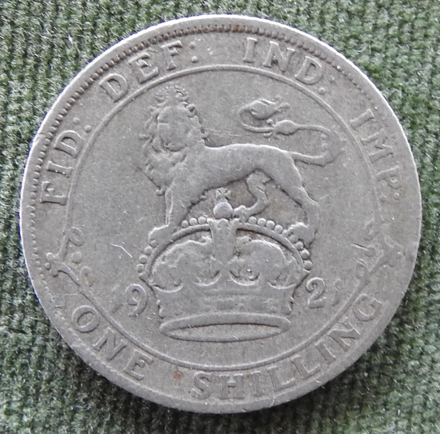 GB British UK English 1921 1 Shilling KGV Coin