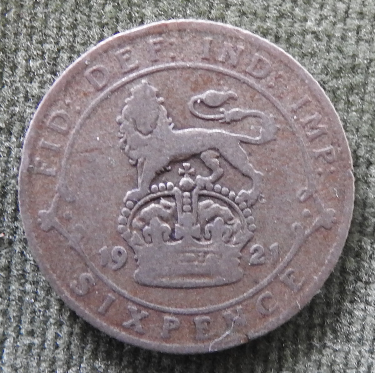 GB British UK English 1921 6p Sixpence KGV Coin