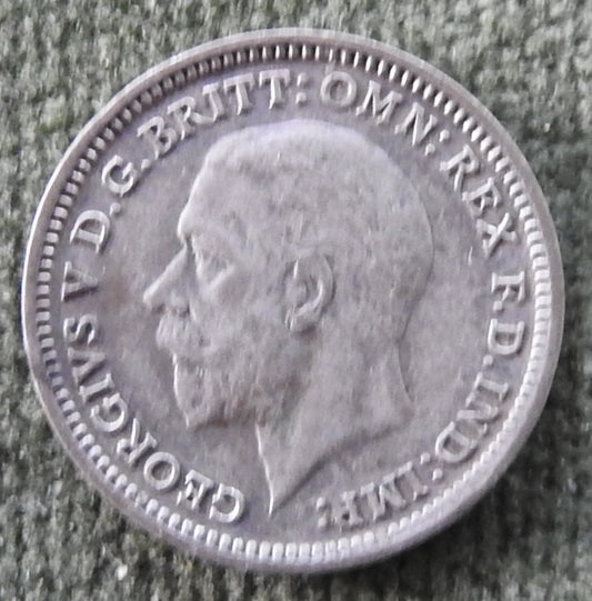 GB British UK English 1926 Three Pence King George V Coin