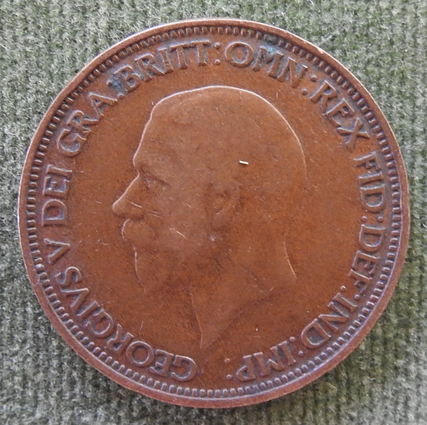 GB British UK English 1930 Half Penny King George V Coin
