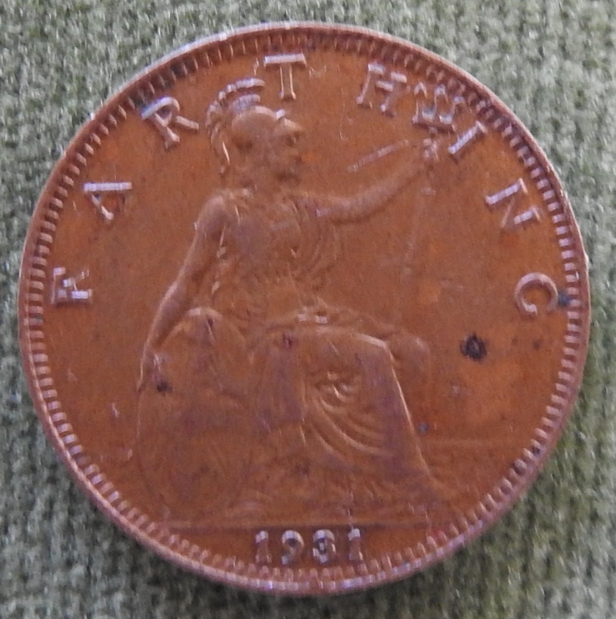 GB British UK English 1931 Farthing King George V Coin