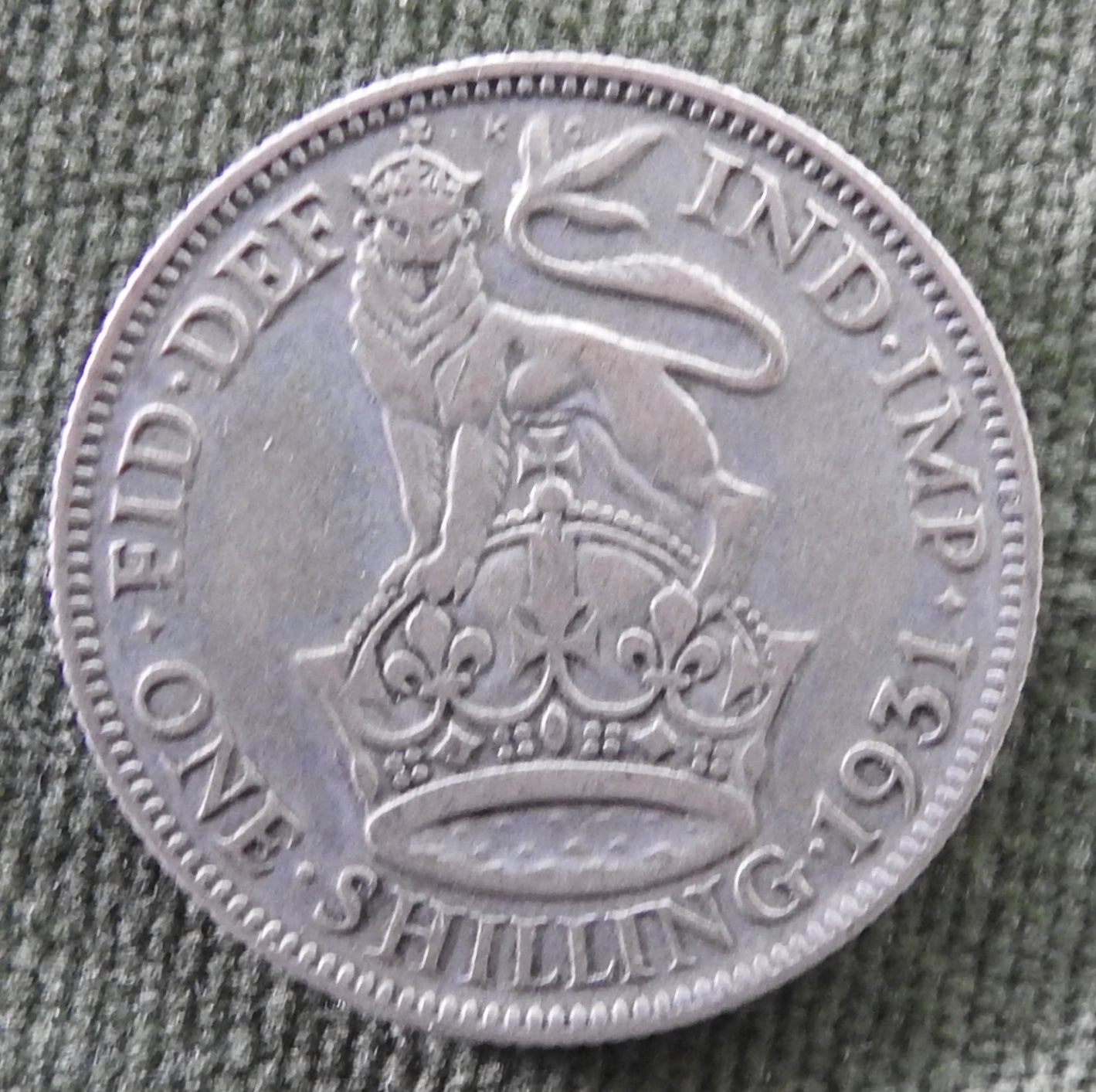 GB British UK English 1931 Shilling King George V Coin