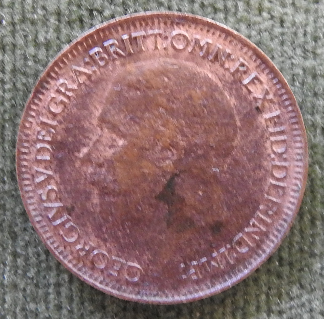 GB British UK English 1932 Farthing King George V Coin