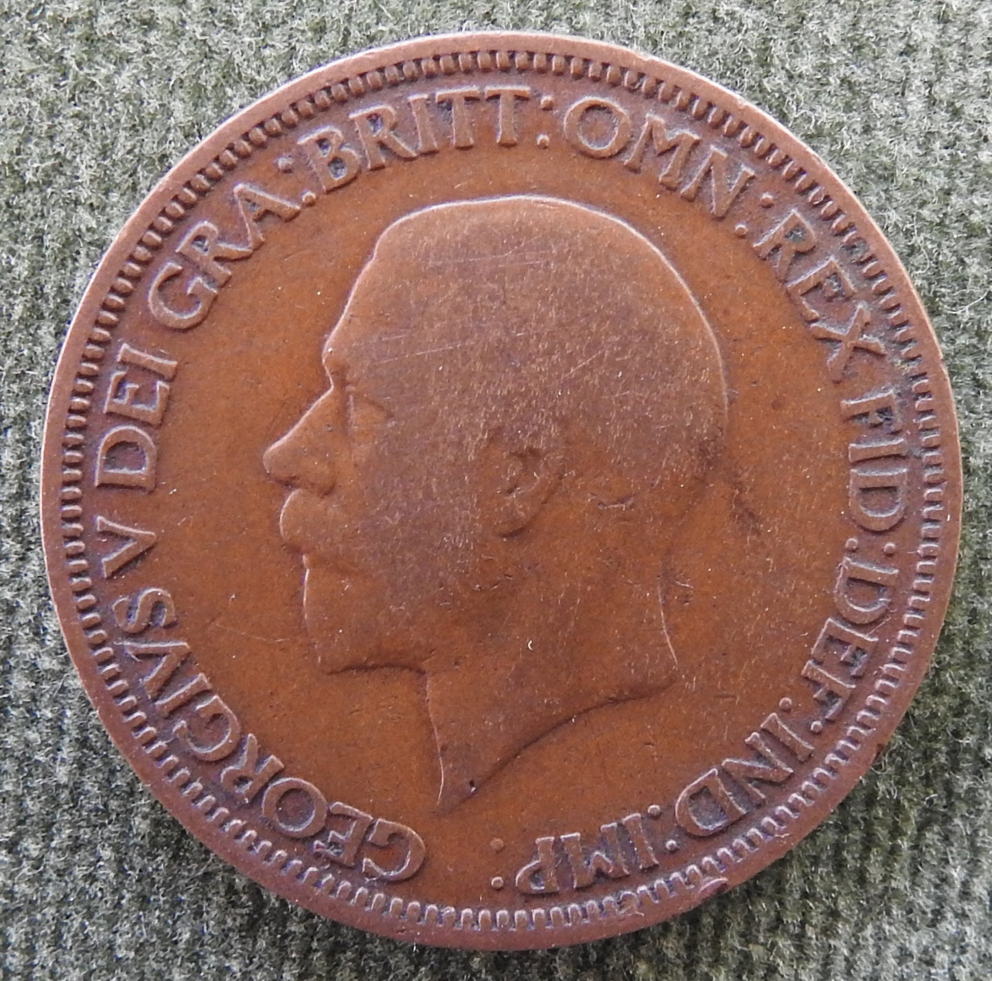 GB British UK English 1935 Half Penny King George V Coin