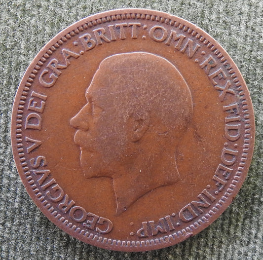 GB British UK English 1935 Half Penny King George V Coin