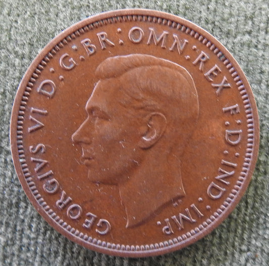GB British UK English 1937 Half Penny King George VI Coin