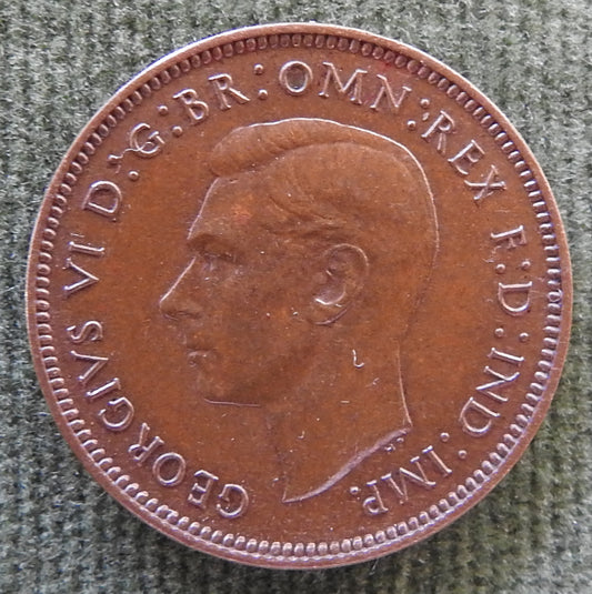 GB British UK English 1937 Farthing King George VI Coin