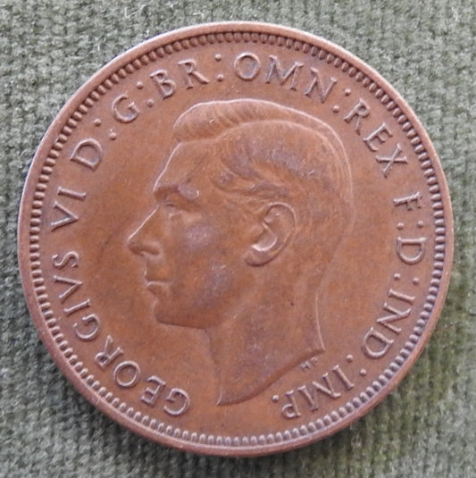 GB British UK English 1938 Half Penny King George VI Coin