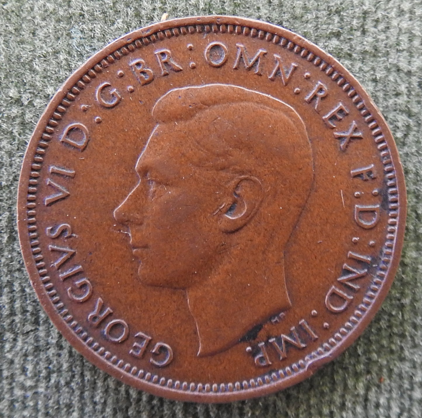 GB British UK English 1939 Half Penny King George VI Coin