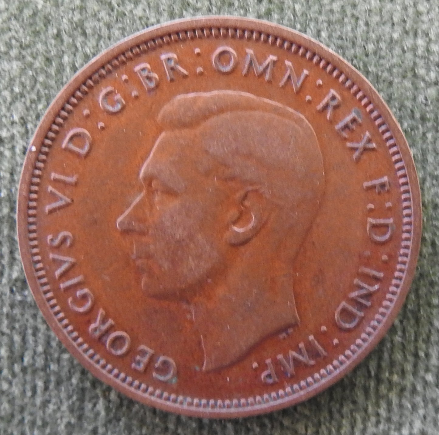 GB British UK English 1940 Half Penny King George VI Coin