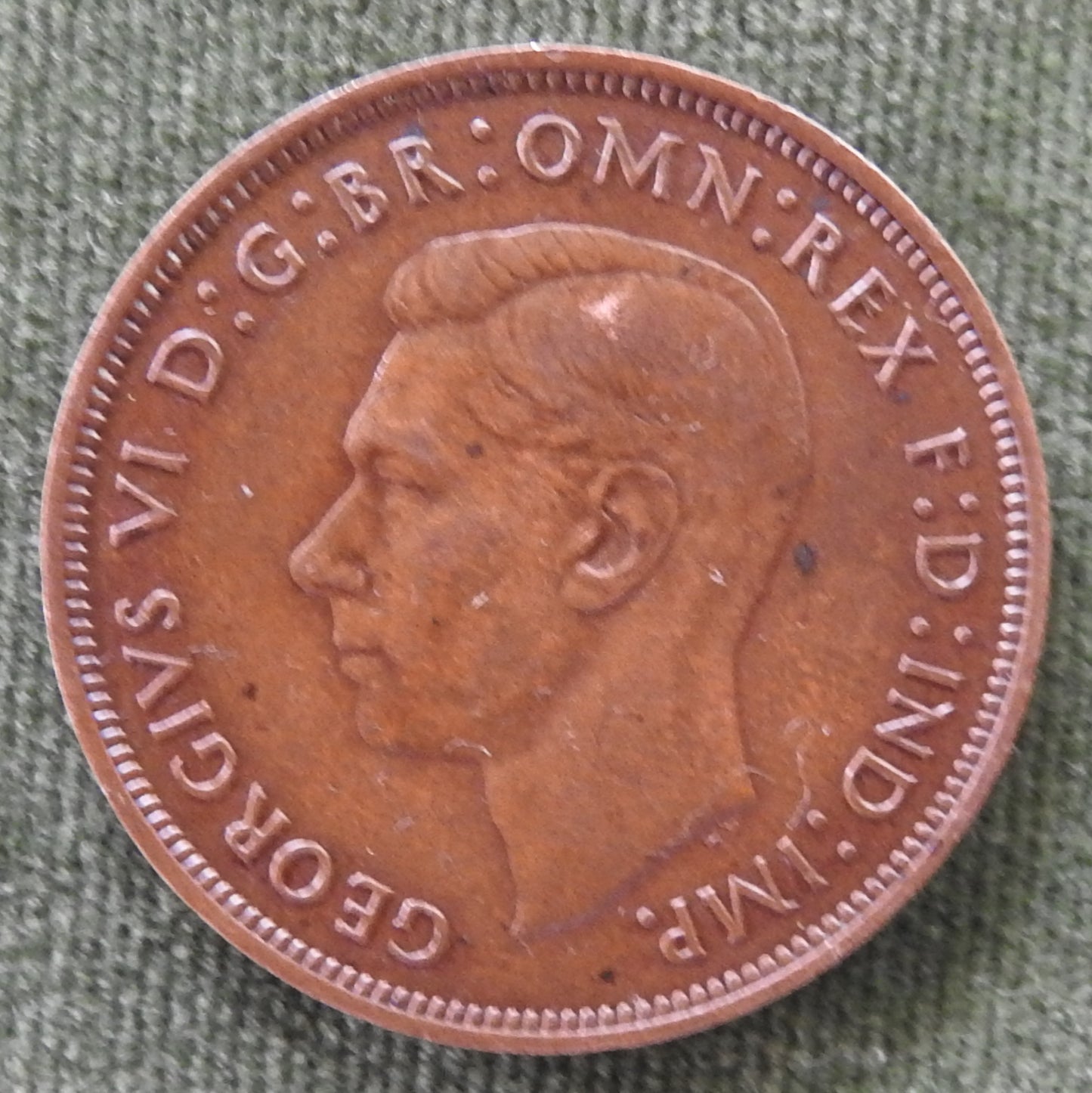 GB British UK English 1944 Penny King George VI Coin