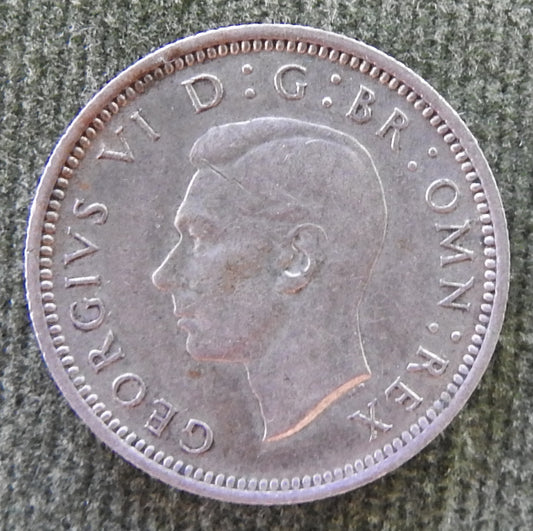 GB British UK English 1944 Sixpence King George VI Coin