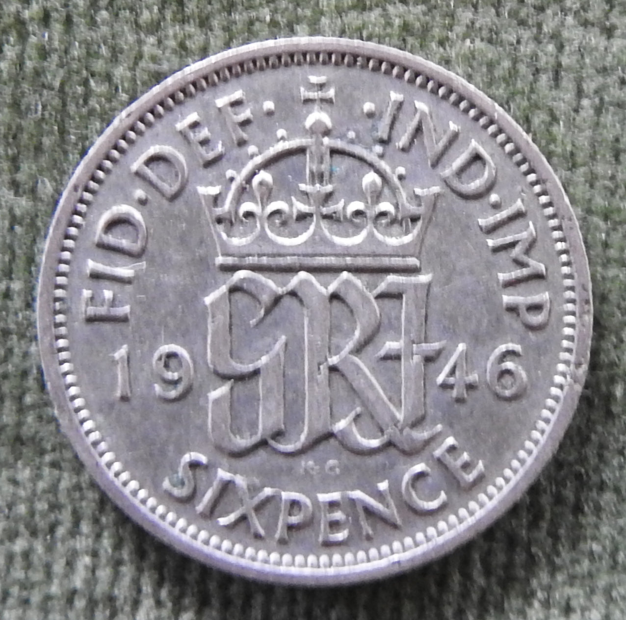 GB British UK English 1946 Sixpence King George VI Coin