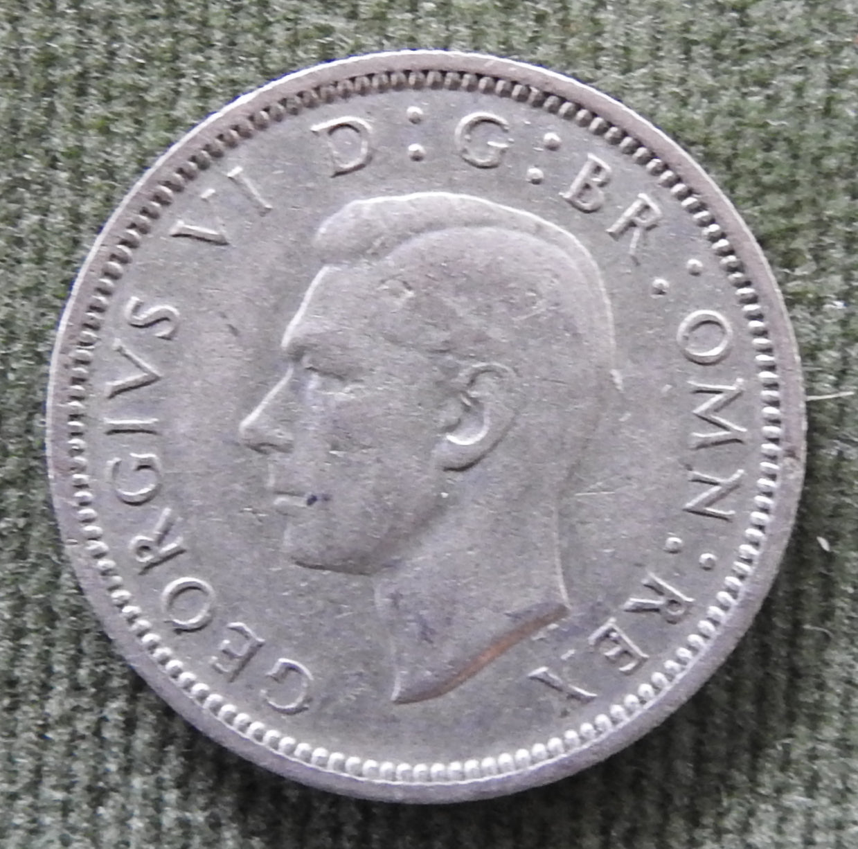 GB British UK English 1946 Sixpence King George VI Coin