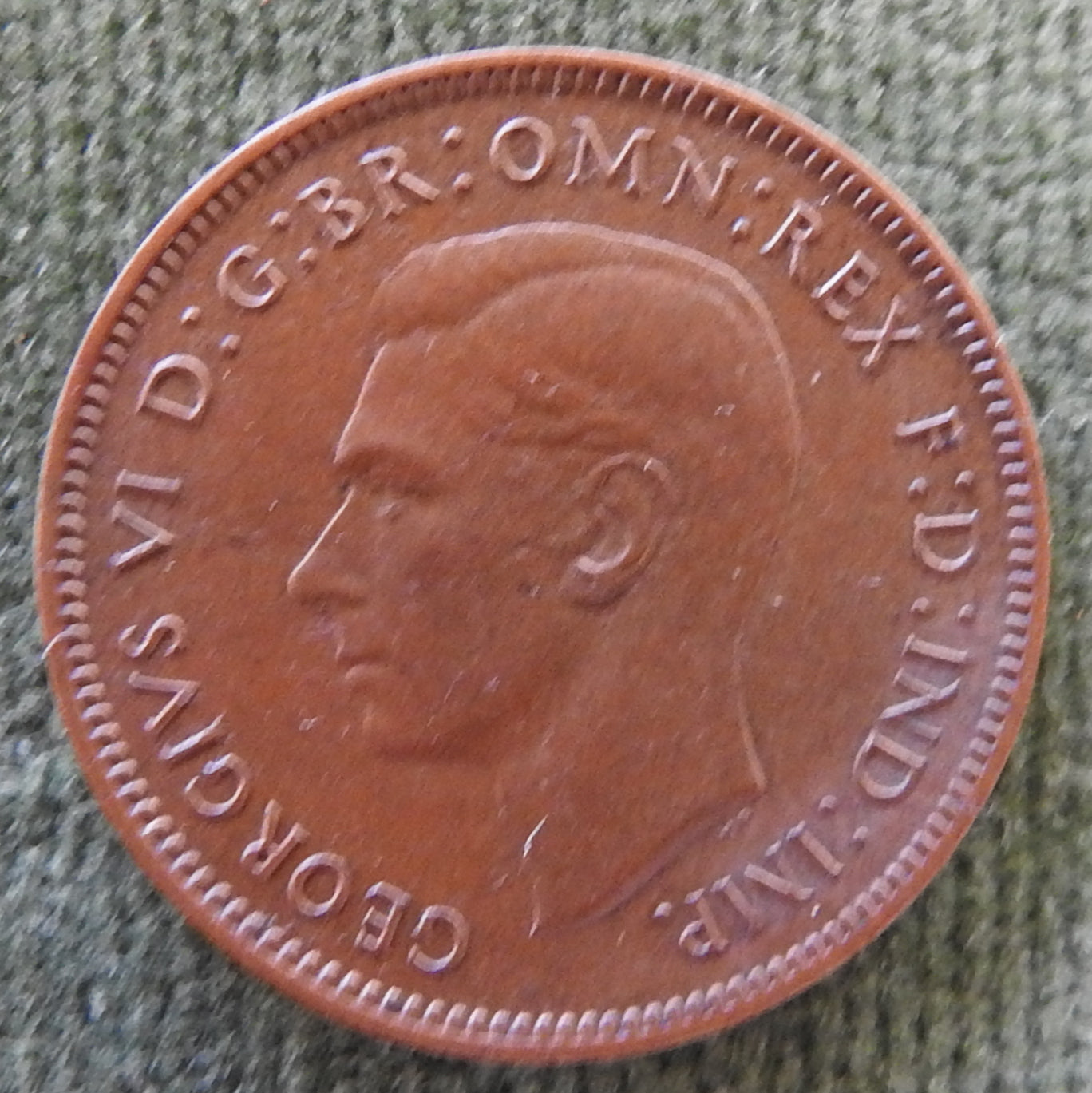 GB British UK English 1946 Farthing King George VI Coin
