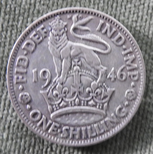 GB British UK English 1946 1 Shilling King George VI Coin