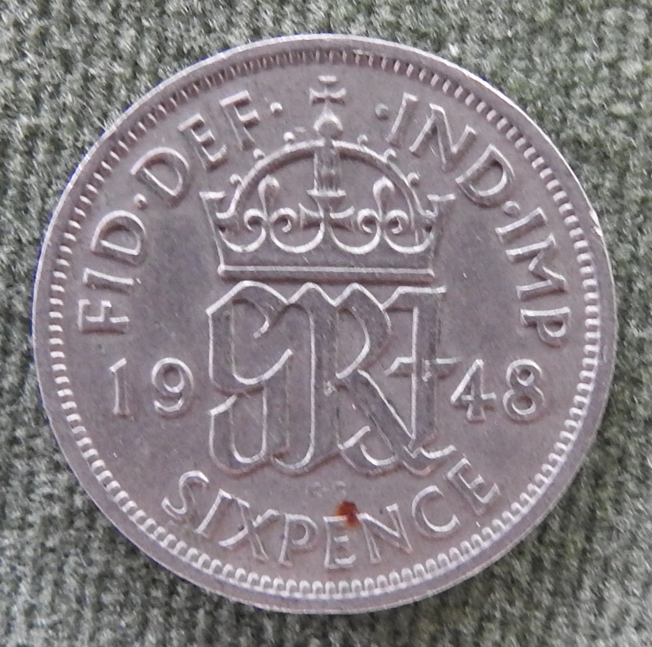 GB British UK English 1948 Sixpence King George VI Coin
