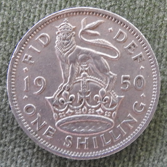 GB British UK English 1950 1 One Shilling King George VI Coin