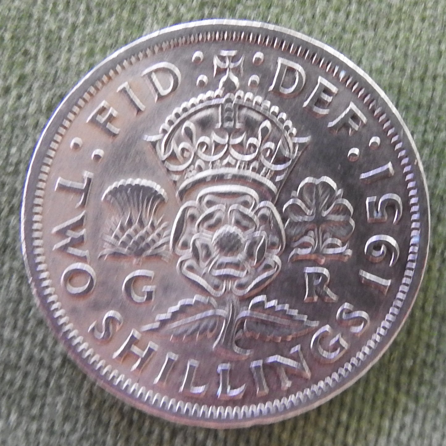 GB British UK English 1951 2 Shilling King George VI Coin