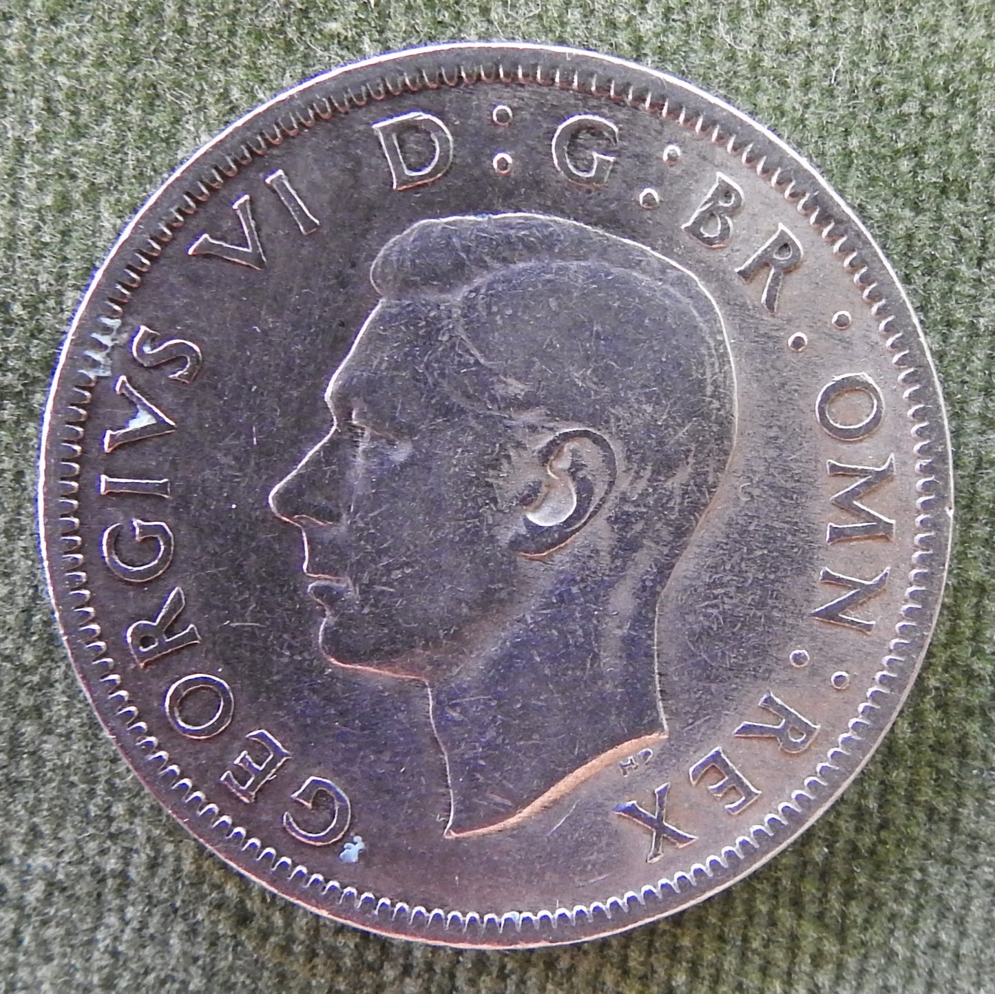 GB British UK English 1951 2 Shilling King George VI Coin