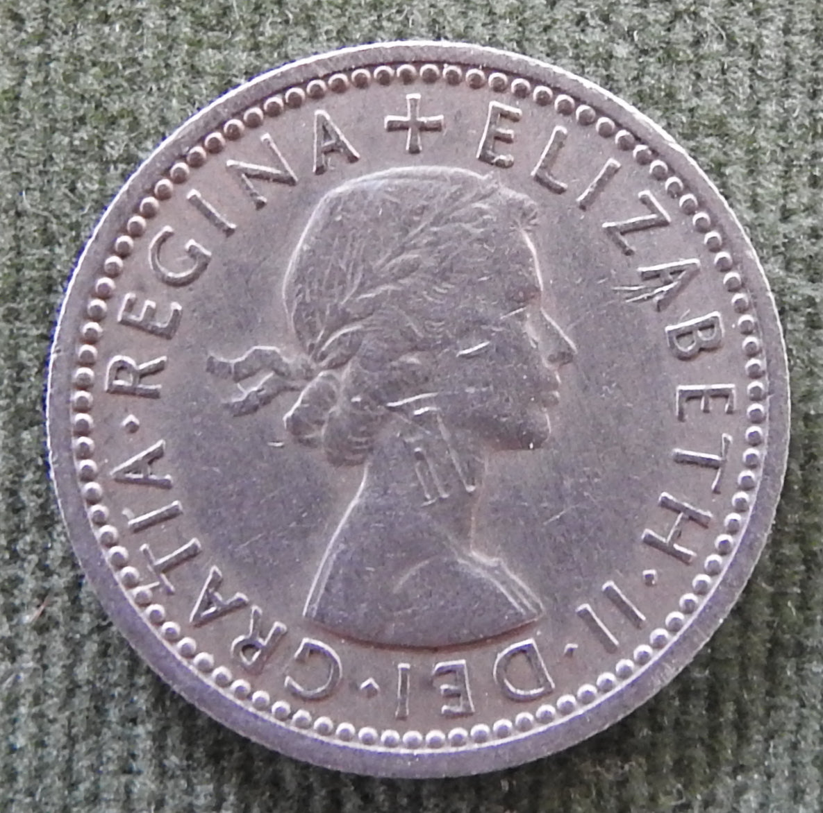 GB British UK English 1957 Sixpence Queen Elizabeth Coin