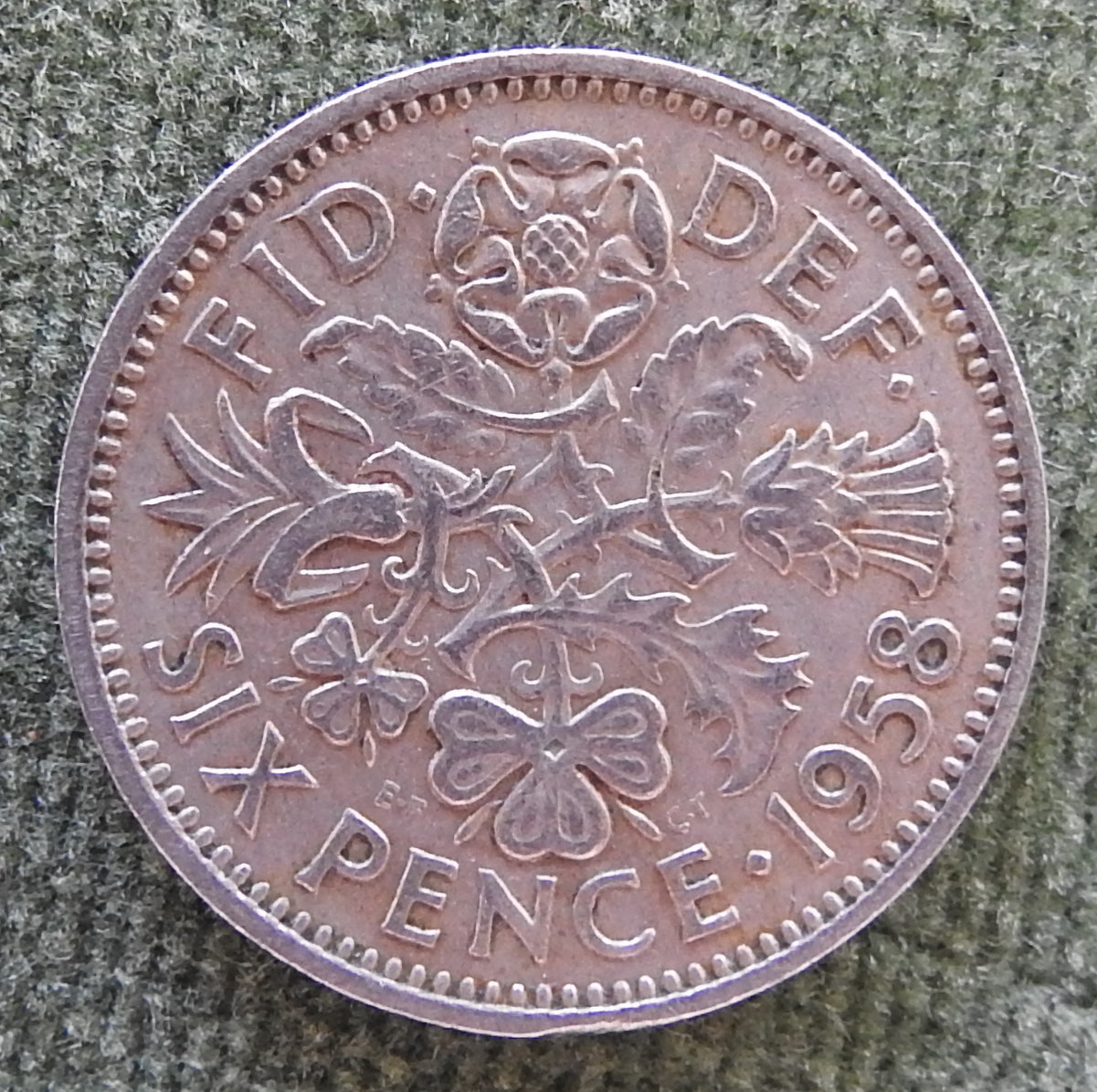 GB British UK English 1958 Sixpence Queen Elizabeth Coin - Circulated