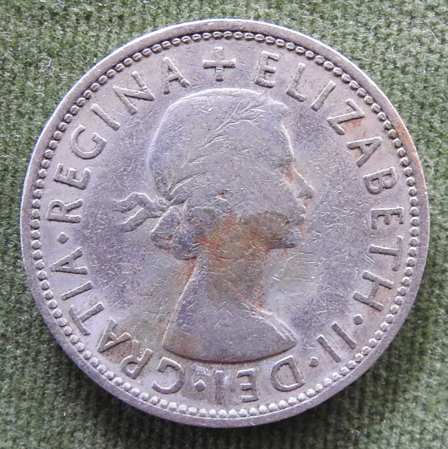 GB British UK English 1958 2 Shilling Queen Elizabeth II Coin