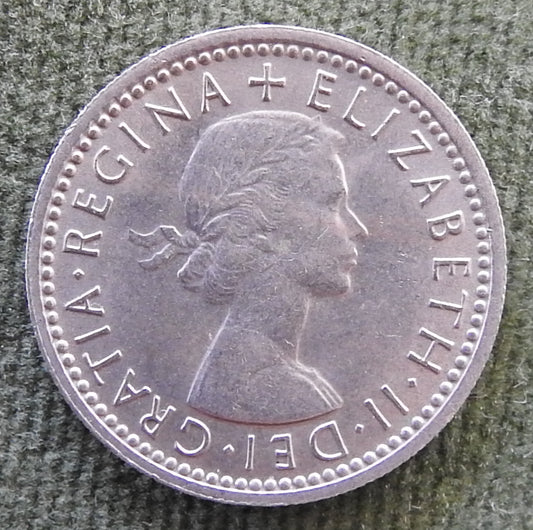 GB British UK English 1962 Sixpence QEII Coin