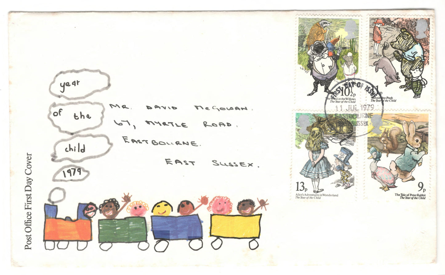 UK England 1979 Year Of The Child PO First Day Cover Sussex FDI. (Lewis Carroll)