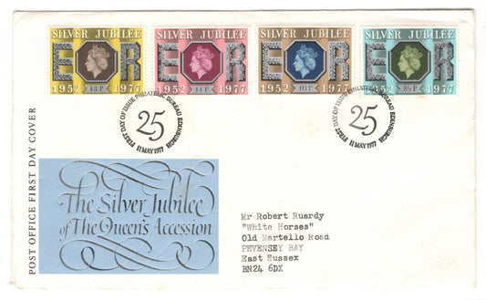 UK England 1977 Queens Silver Jubilee PO Philatelic Bureau Edinburgh First Day Cover