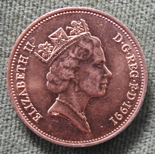 GB British UK English 1991 2 New Pence Queen Elizabeth II Coin