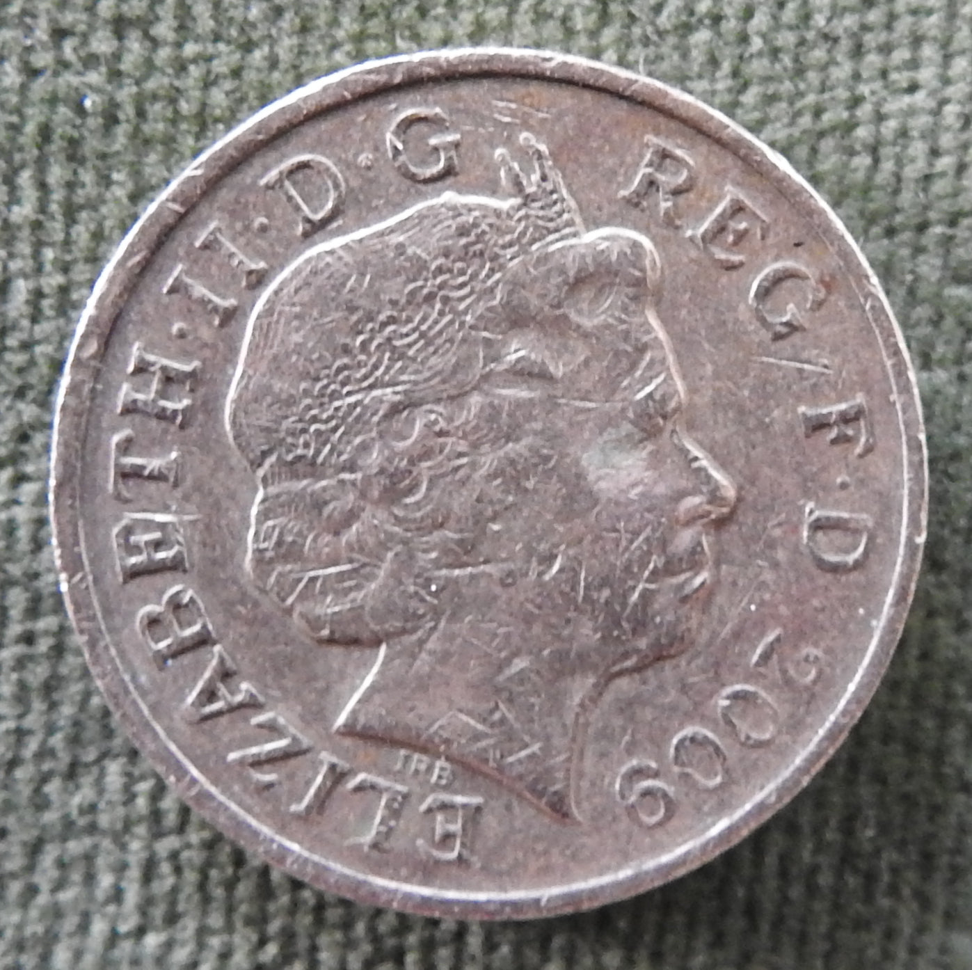 GB British UK English 2009 1 Pound Queen Elizabeth Coin
