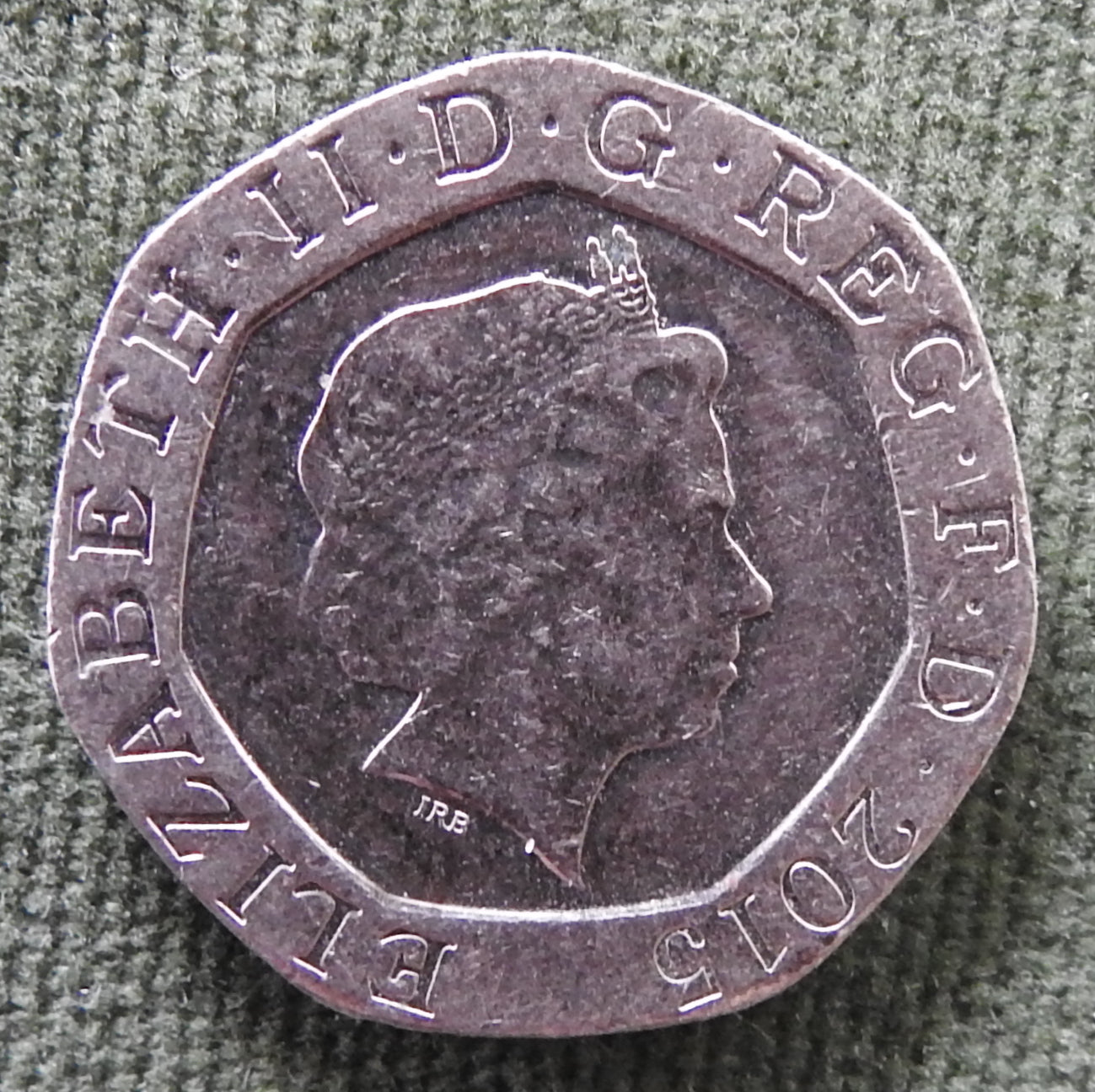 GB British UK English 2015 20 New Pence Queen Elizabeth II Coin