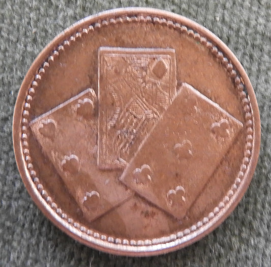 GB British UK English 3 Card Queen Victoria Gaming Token