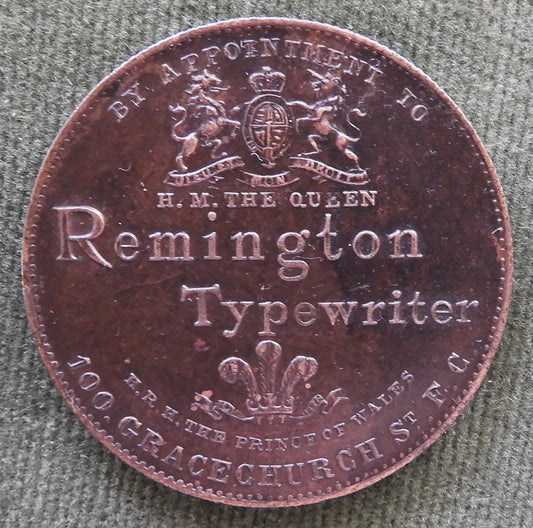 GB Remington Typewriter 1896 Jubilee Four Generations Of The British Royal Family Token