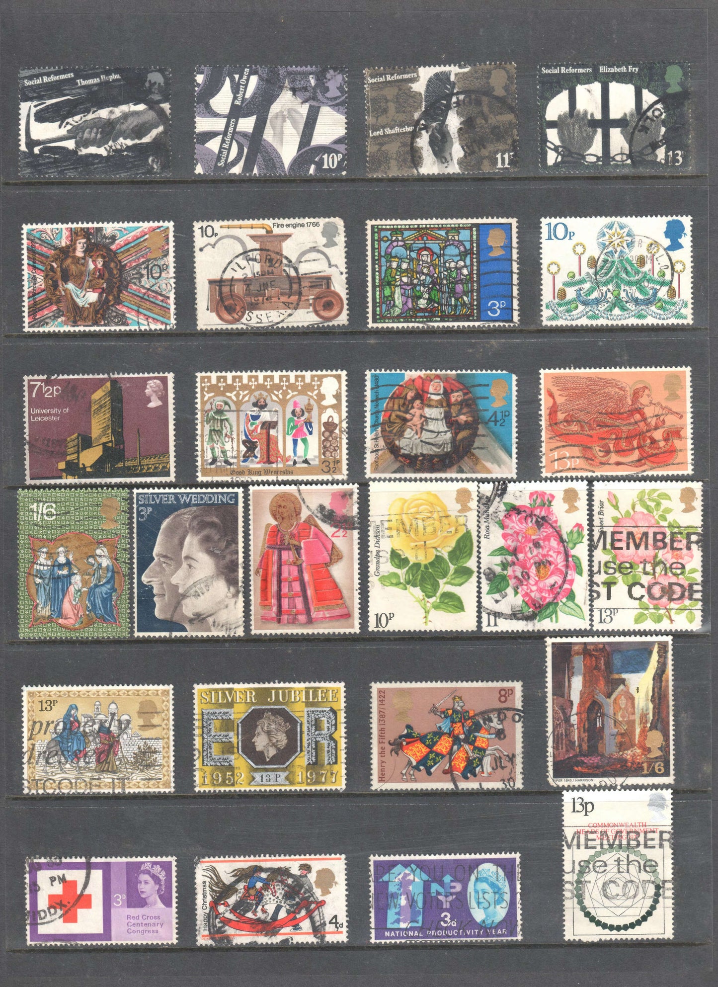 UK GB England Stamps Mixed & Compiled Bulk Group 2 - Cancelled