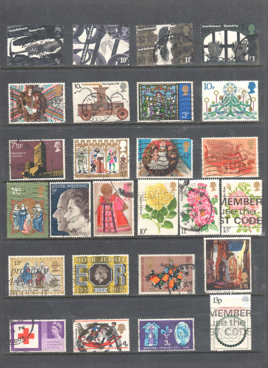 UK GB England Stamps Mixed & Compiled Bulk Group 2 - Cancelled