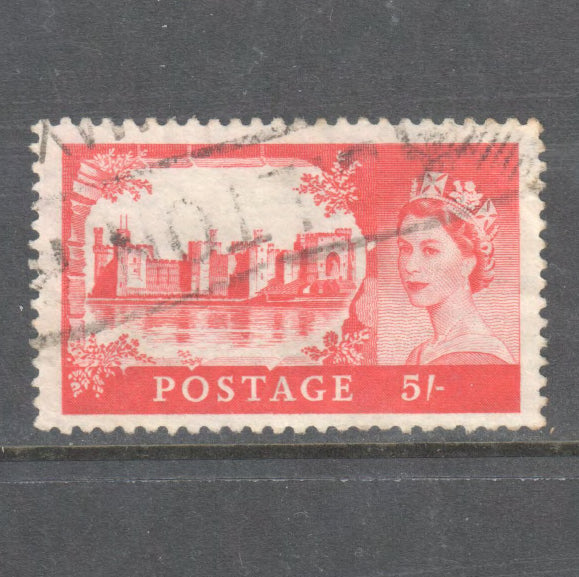 GB Great Britain England 1955 -1958 Castles Red Stamp - Cancelled