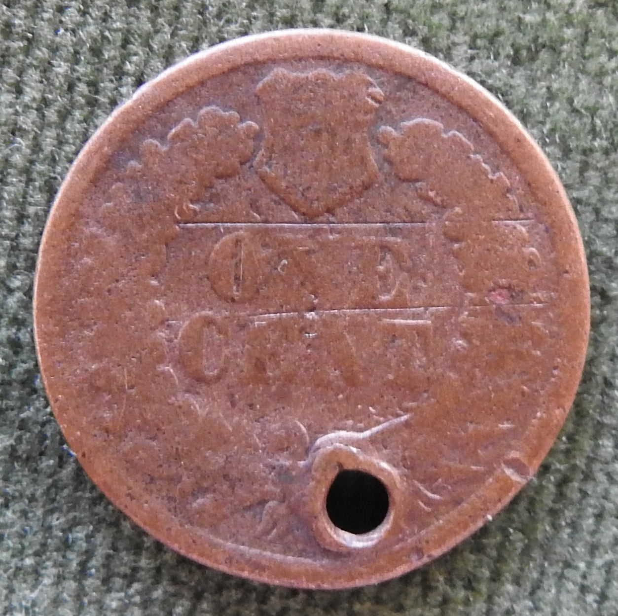 USA American 1865 1 Cent Indian Head Penny Coin