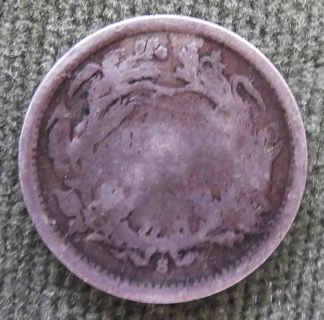 USA American 1868 Silver Seated Liberty Half Dime Coin