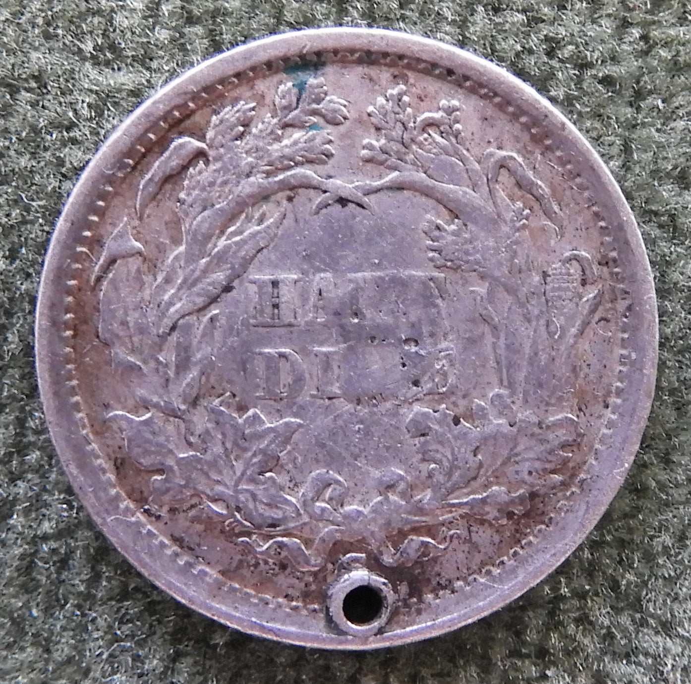 USA American 1868 Silver Seated Liberty Half Dime Coin