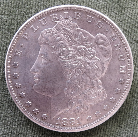 USA American 1881 S Silver Morgan Dollar Coin