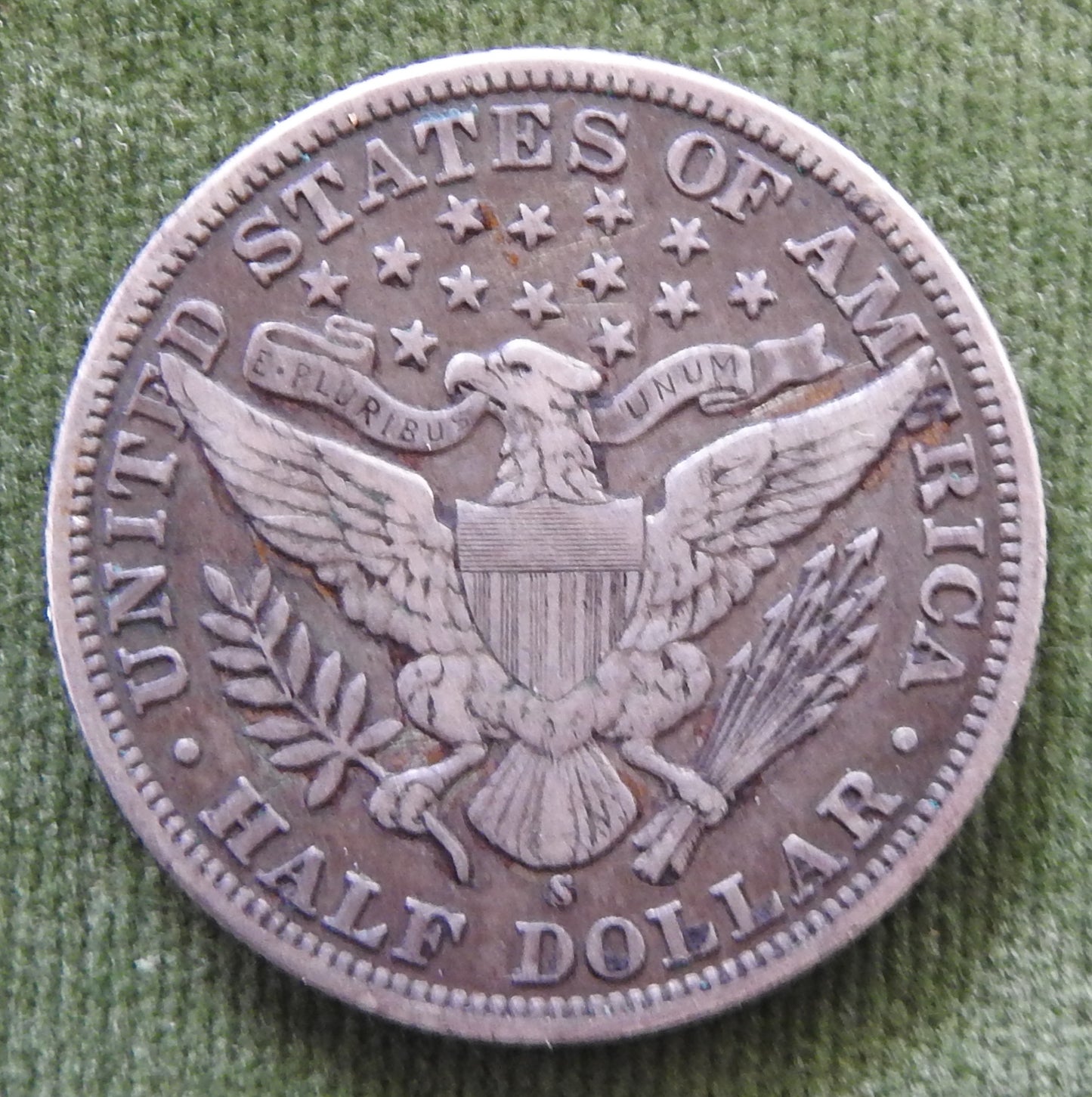 USA America 1892-1915 S Half Dollar Silver Coin Frame Hollowed Out Barber Coin