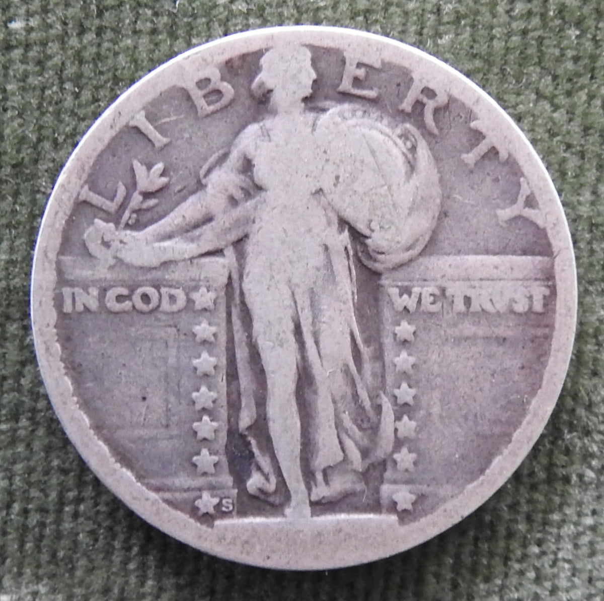 USA American 1917-1930 Quarter Liberty Standing Coin