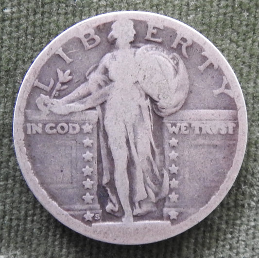 USA American 1917-1930 Quarter Liberty Standing Coin
