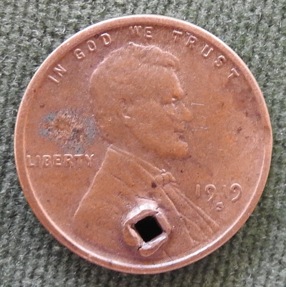 USA American 1919 S 1 Cent Wheat Lincoln Coin