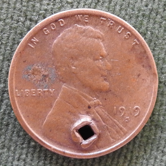 USA American 1919 S 1 Cent Wheat Lincoln Coin