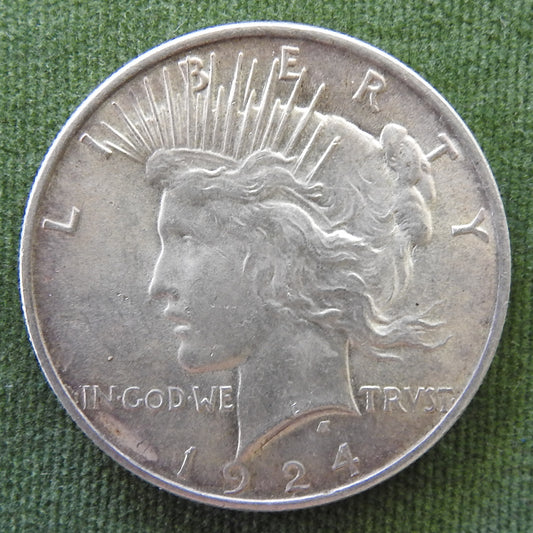 USA American 1924 Silver Peace Dollar